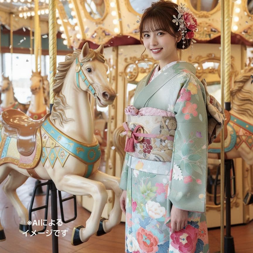 ☆応援価格☆377.本格派　振袖7点セット　正絹　フルセット　成人式　落款