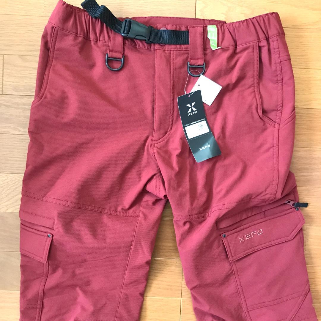 シマノ　ゼフォー　フィッシング　ウォームパンツ　ガーネット　裏起毛　LLサイズ