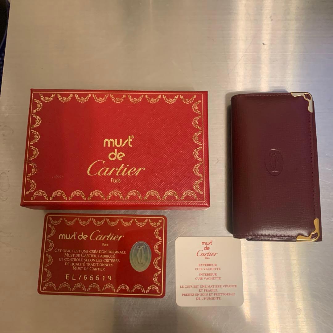 Cartier ボルドー レザーキーケース　カルティエ
