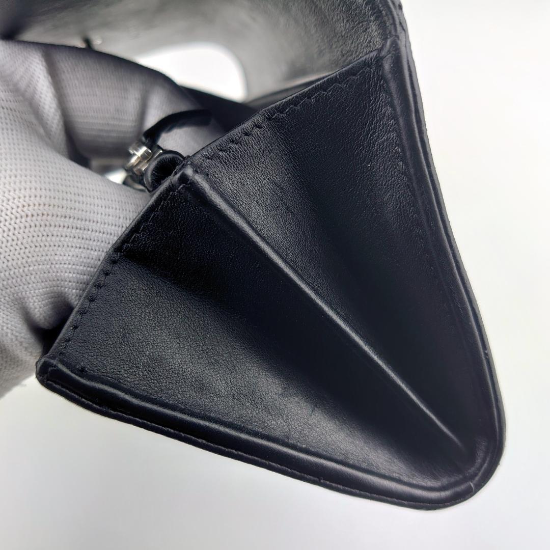 【XYz様用】シャネル　キャビアスキン　フラップ長財布　デカココ　2184