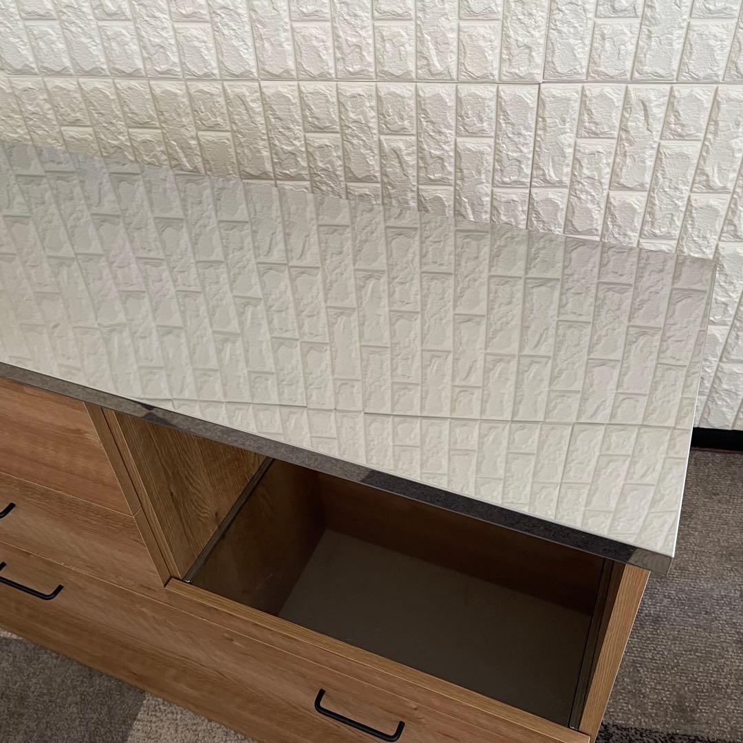 東京23区配送無料✨設置まで❗️キッチンカウンター　ワイド　幅120cm 美品