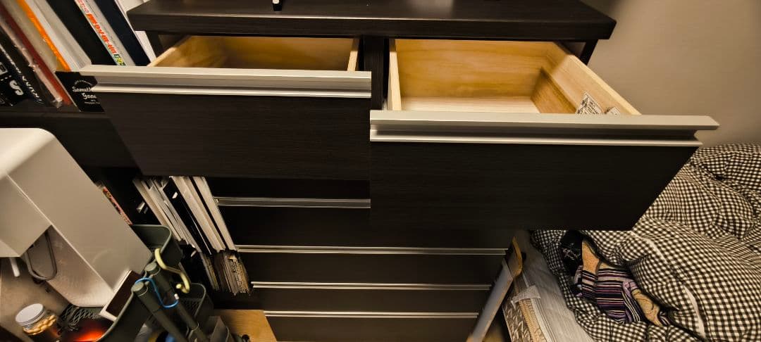 ニトリ　ダークブラウン木製チェスト 6段　☆超美品　高級感