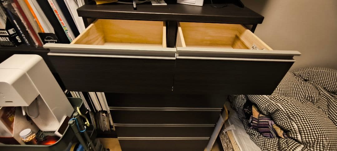 ニトリ　ダークブラウン木製チェスト 6段　☆超美品　高級感