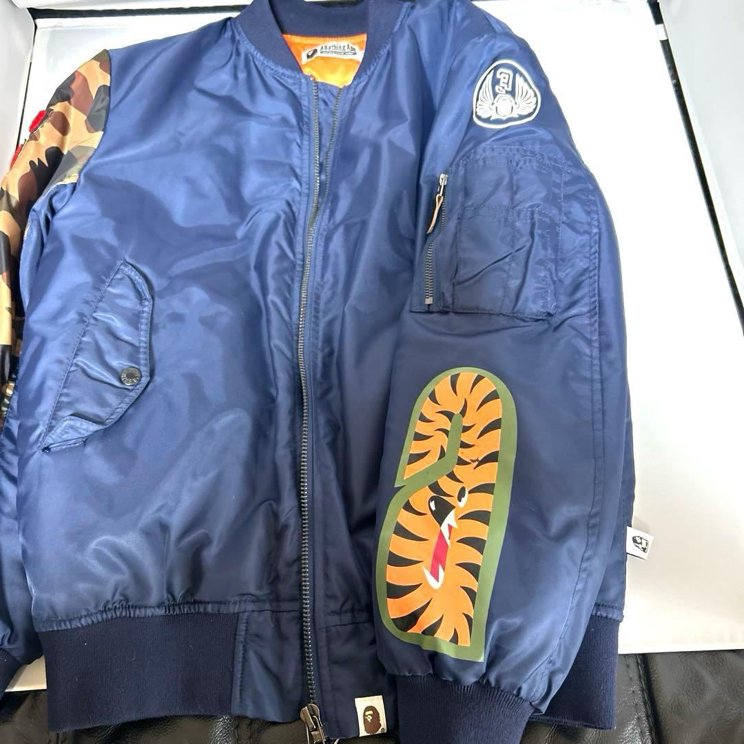 A BATHING APE　シャーク　MA-1 フライト　ジャケット　エイプ