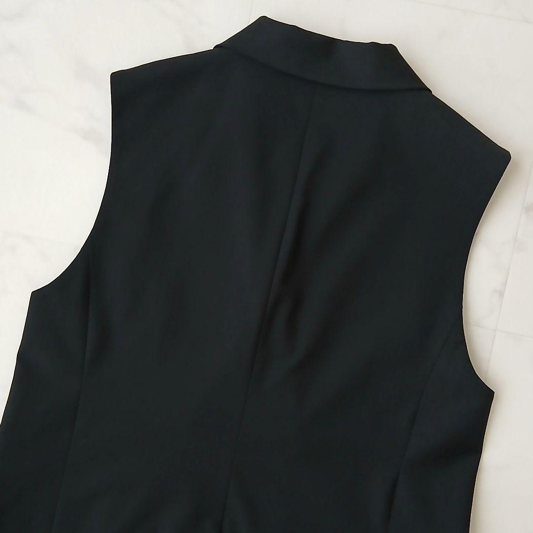 美品 アンタイトル 洗える ウール ダブルブレストベスト M ブラック 日本製