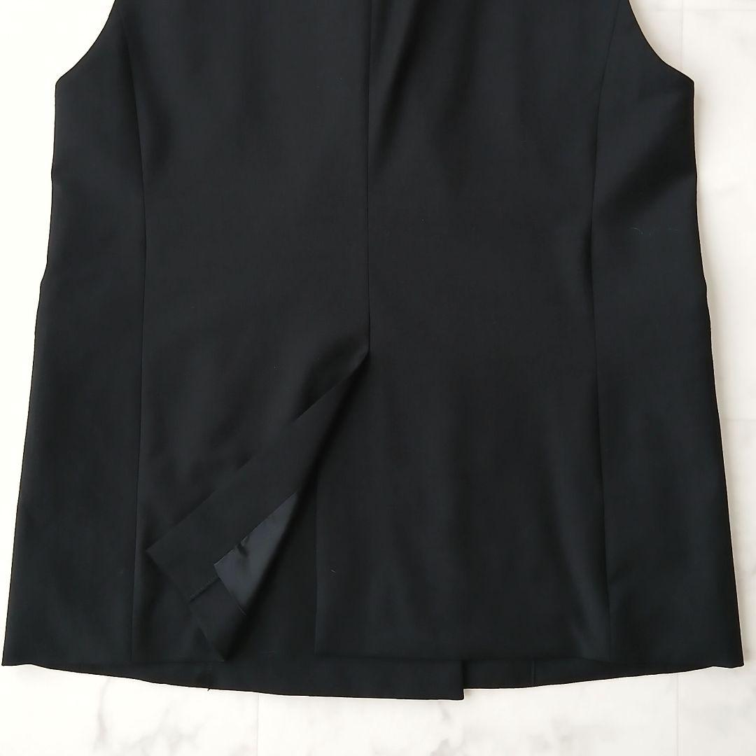 美品 アンタイトル 洗える ウール ダブルブレストベスト M ブラック 日本製
