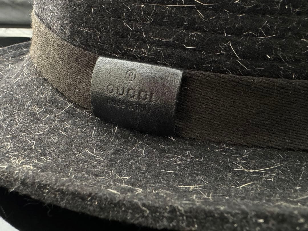 GUCCI イタリア製　ウールハット　sz L 年代物　オールドグッチ