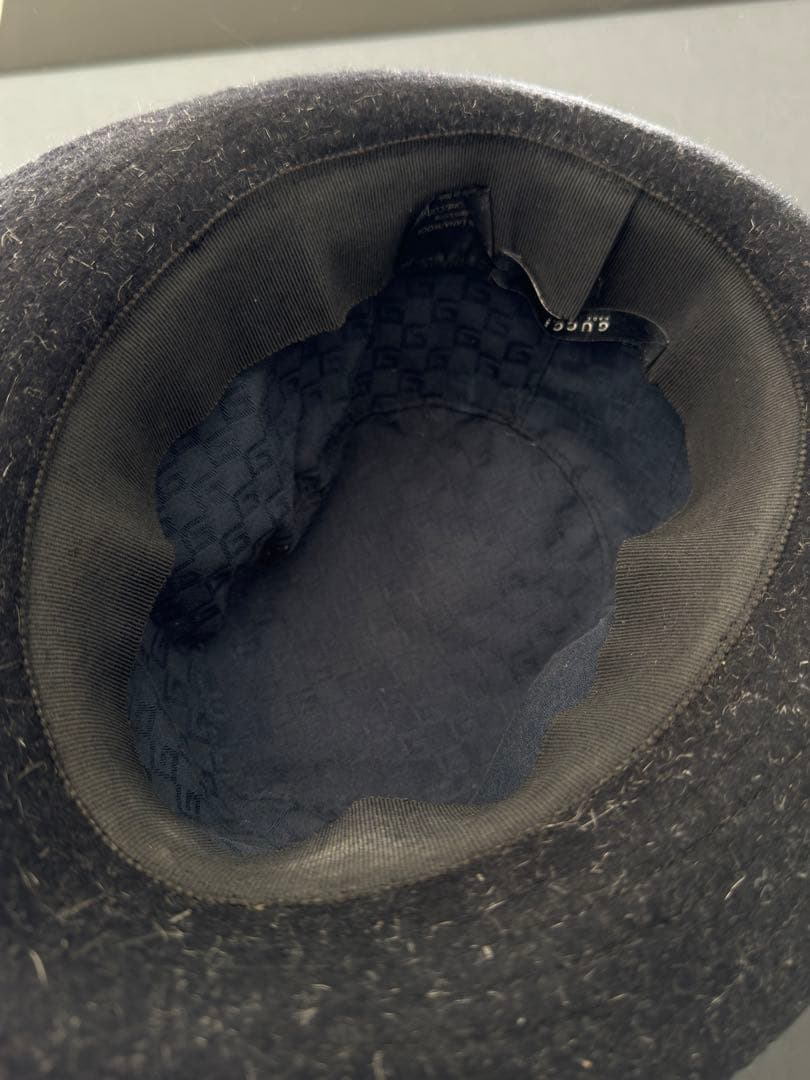 GUCCI イタリア製　ウールハット　sz L 年代物　オールドグッチ