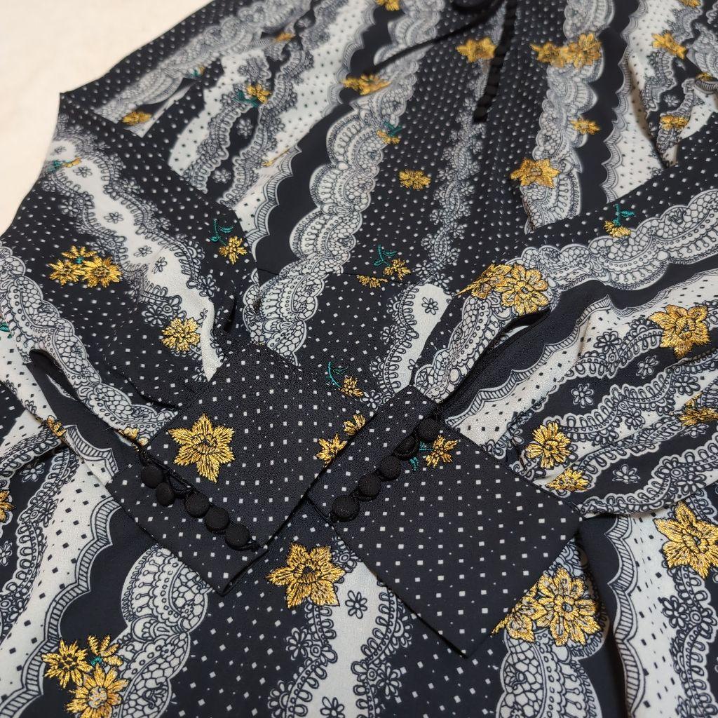 GRACECONTINENTAL　レースプリント刺繍ワンピース　サイズ38　M