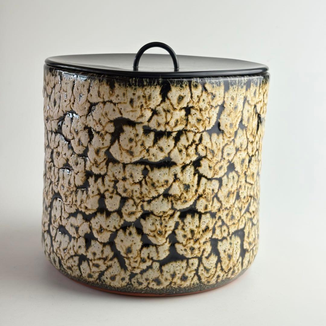 山本正年 斑文釉 水指 共箱 茶道具