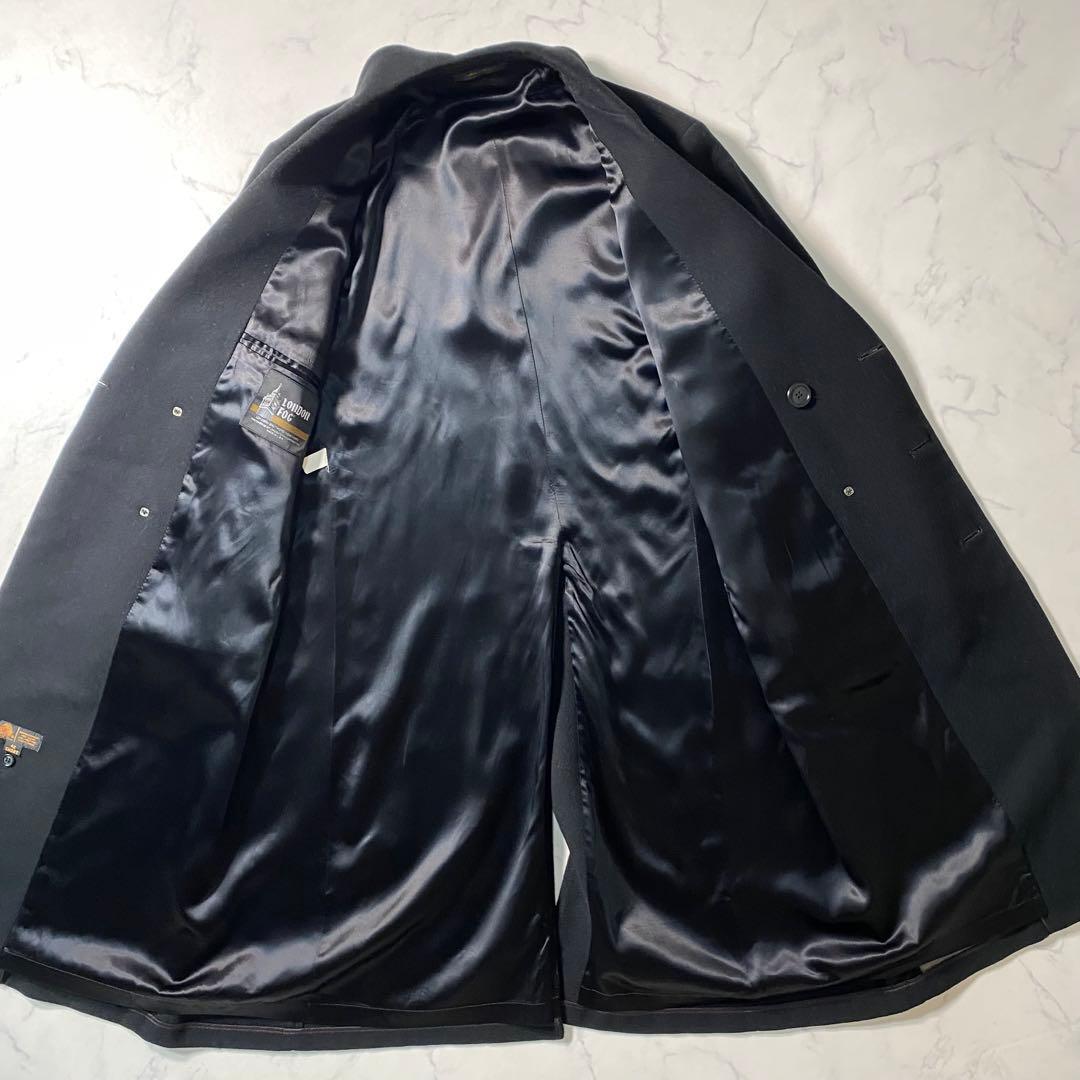 【美品】ロンドンフォグ　チェスターコート　ダブル　80s　USA製　ロング　XL