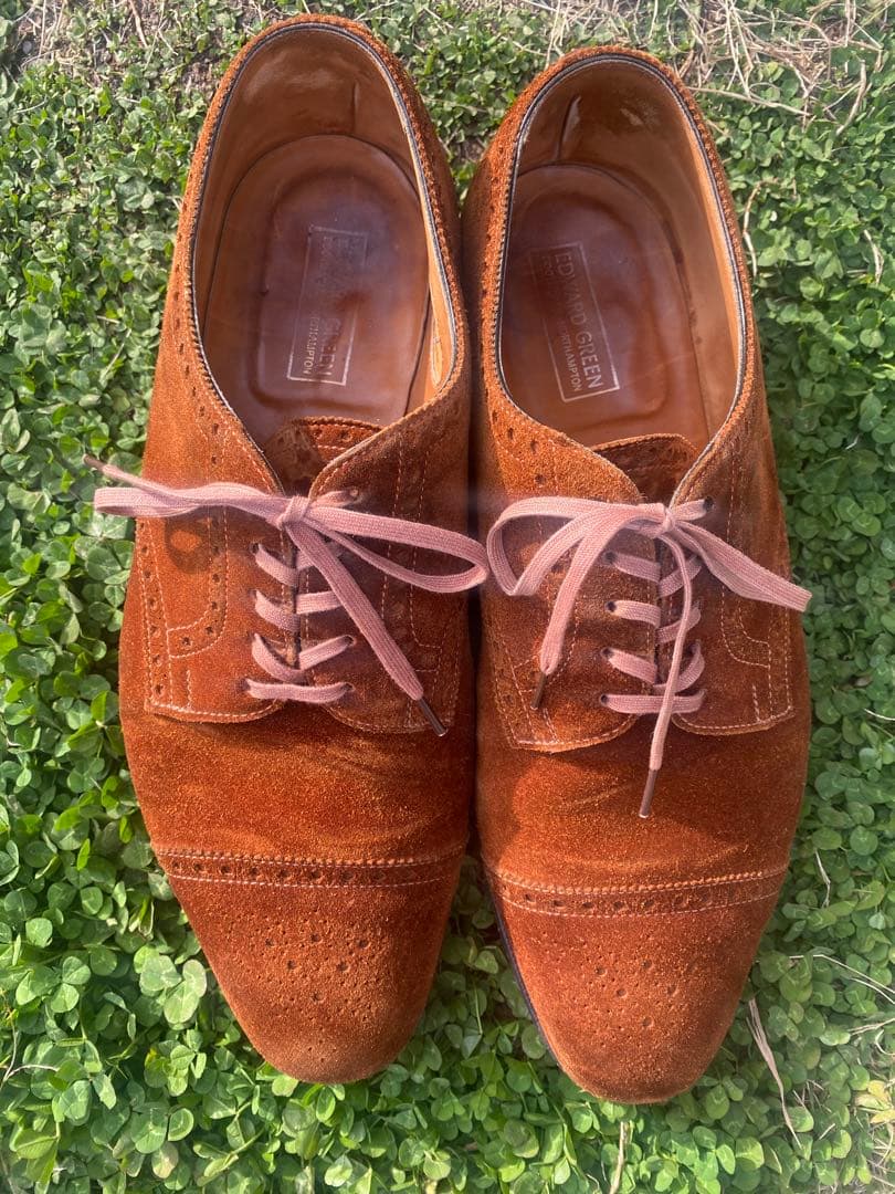 Edward Green ブラウンスエード ストレートチップ 8E 606