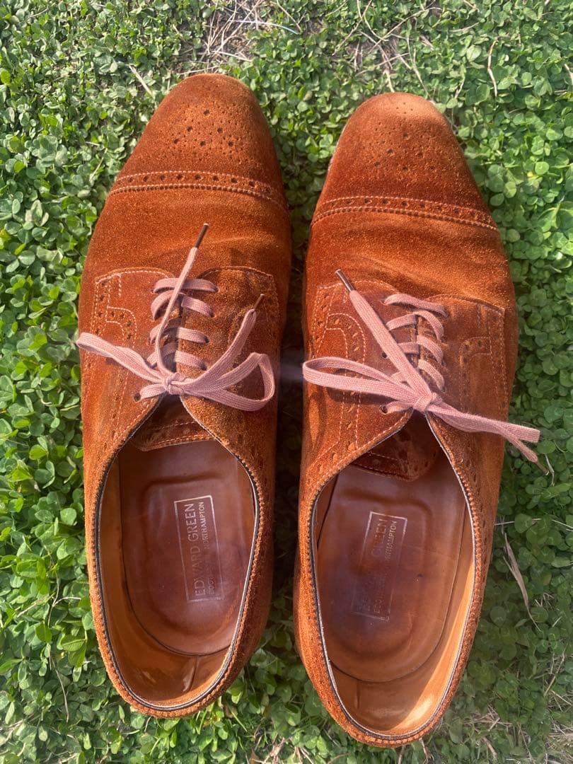 Edward Green ブラウンスエード ストレートチップ 8E 606