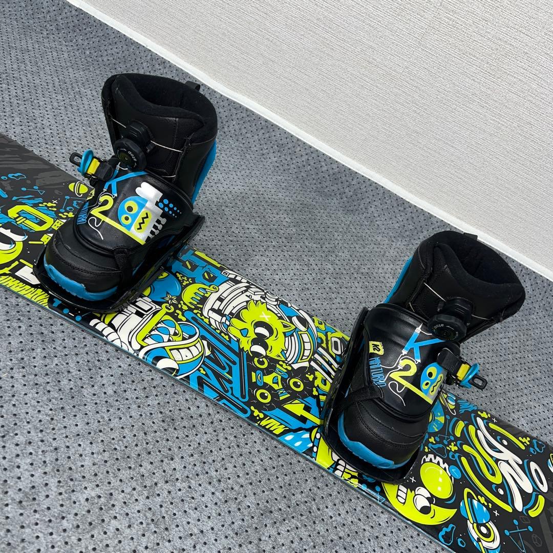 7-８回使用キッズスノーボード MINI TURBO 110cm＋バイン＋ブーツ
