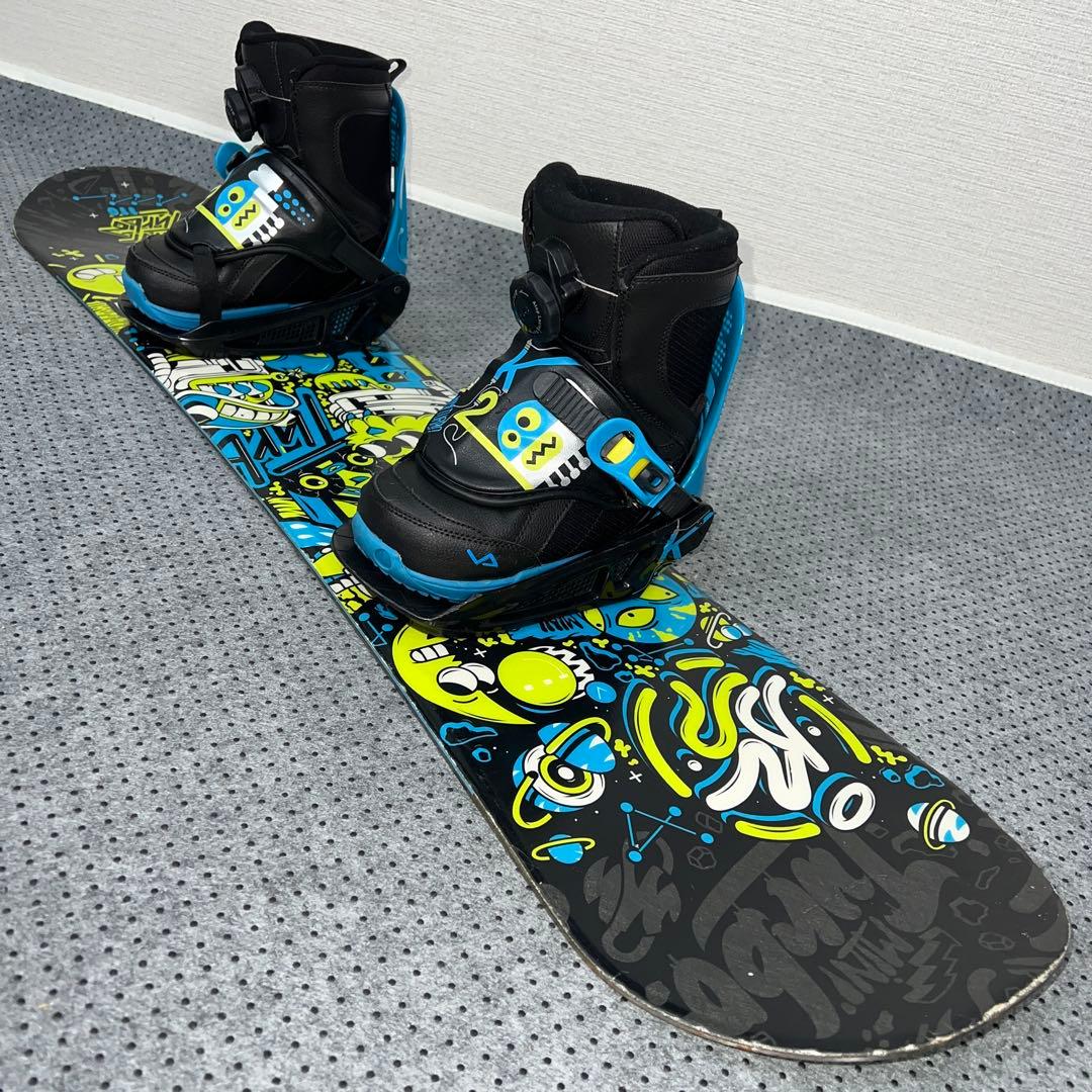 7-８回使用キッズスノーボード MINI TURBO 110cm＋バイン＋ブーツ