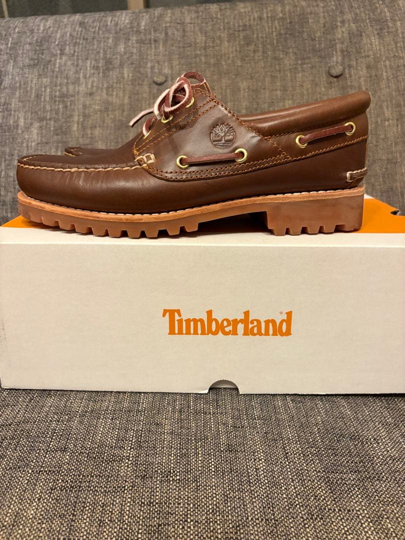 Timberland デッキシューズ 8.5 ブラウン　3eye 3アイ26.5