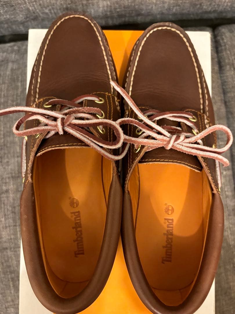 Timberland デッキシューズ 8.5 ブラウン　3eye 3アイ26.5