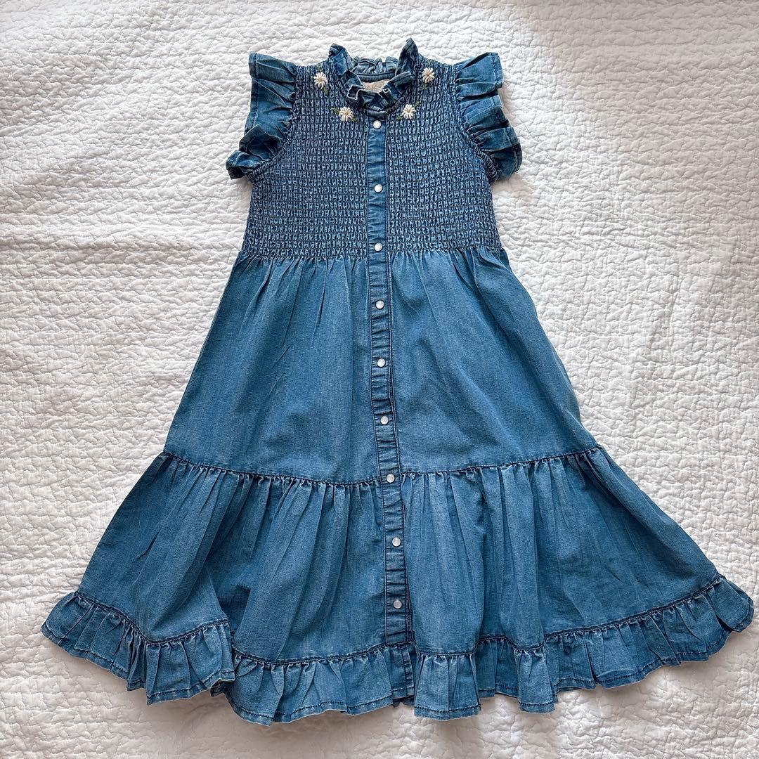 ワンピース Bonjour diary Ibiza dress denim 4y
