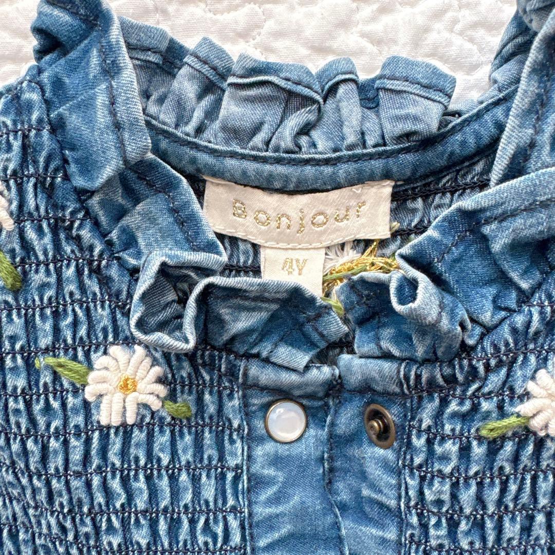 ワンピース Bonjour diary Ibiza dress denim 4y