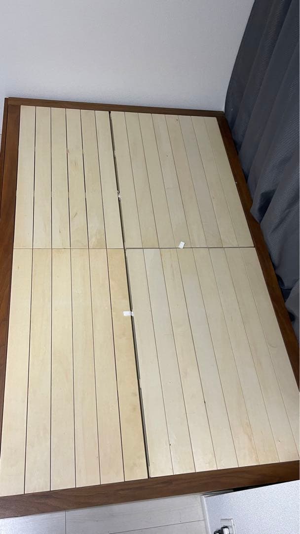 無印良品　収納ベッド　セミダブル　ウォールナット