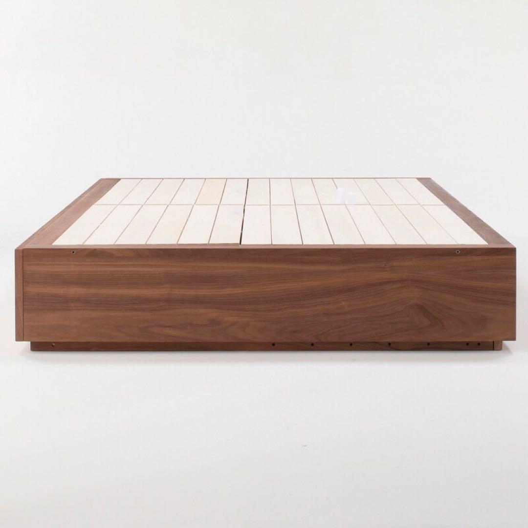 無印良品　収納ベッド　セミダブル　ウォールナット