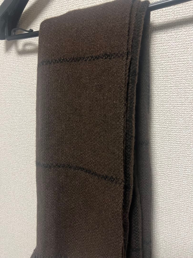 美品　NORLHA ノラ　ヤク100%大判ストール　ブラウン　定価59,400円