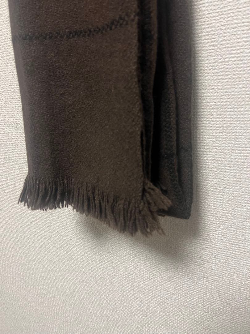 美品　NORLHA ノラ　ヤク100%大判ストール　ブラウン　定価59,400円