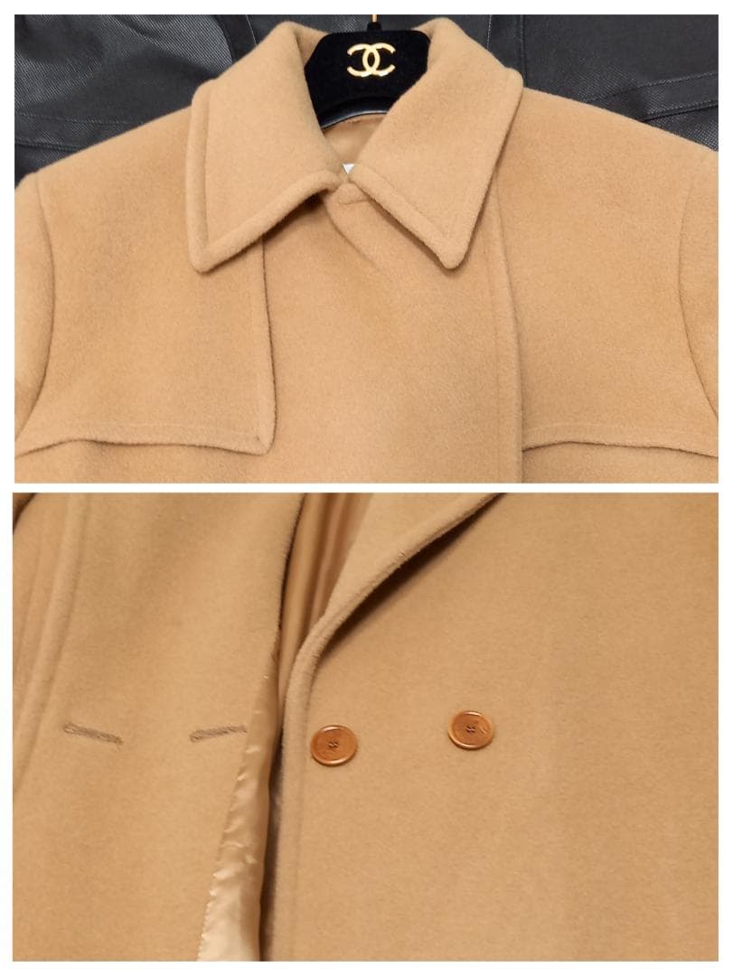 MaxMara ベルテッドコート ロング丈 キャメル イタリヤ製 サイズ38