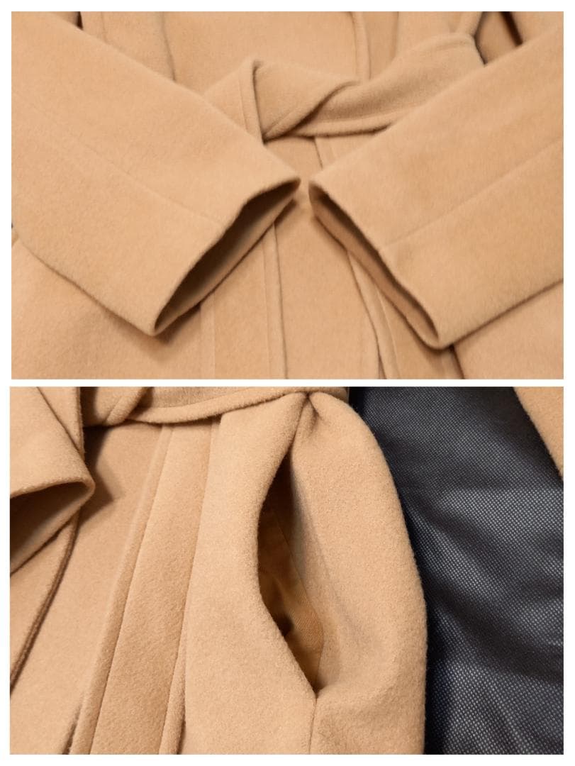 MaxMara ベルテッドコート ロング丈 キャメル イタリヤ製 サイズ38