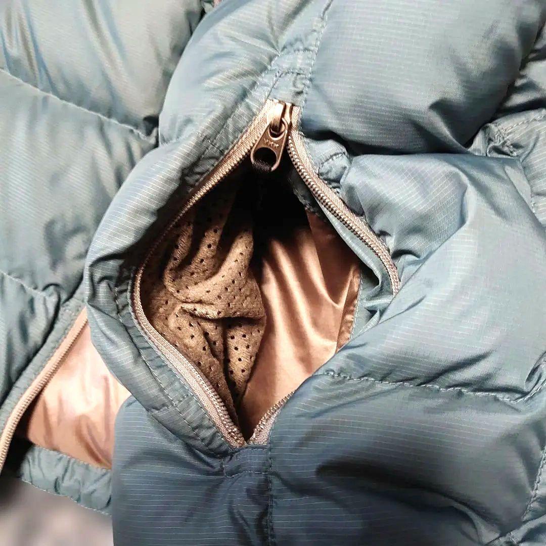 オールドモンベル　montbell ダウンベスト　 M　USAのS　アクアブルー