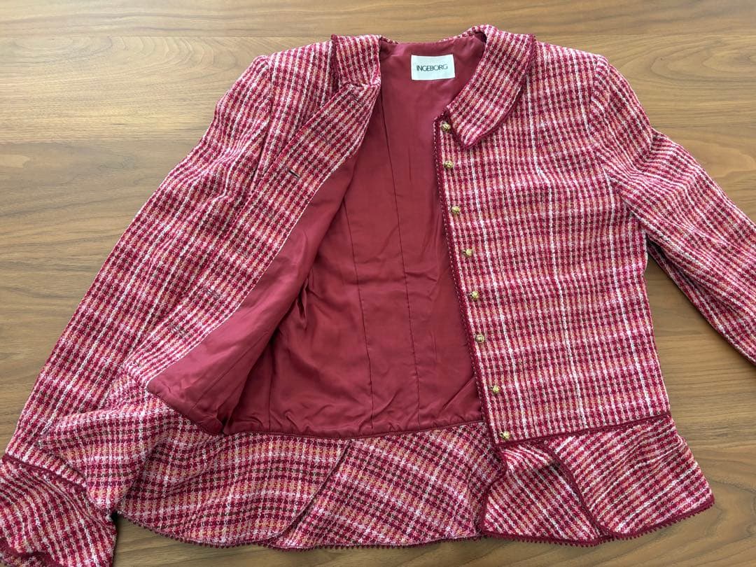 INGEBORG ヴィンテージジャケット ピンクハウス日本製 ツイード 金ボタン