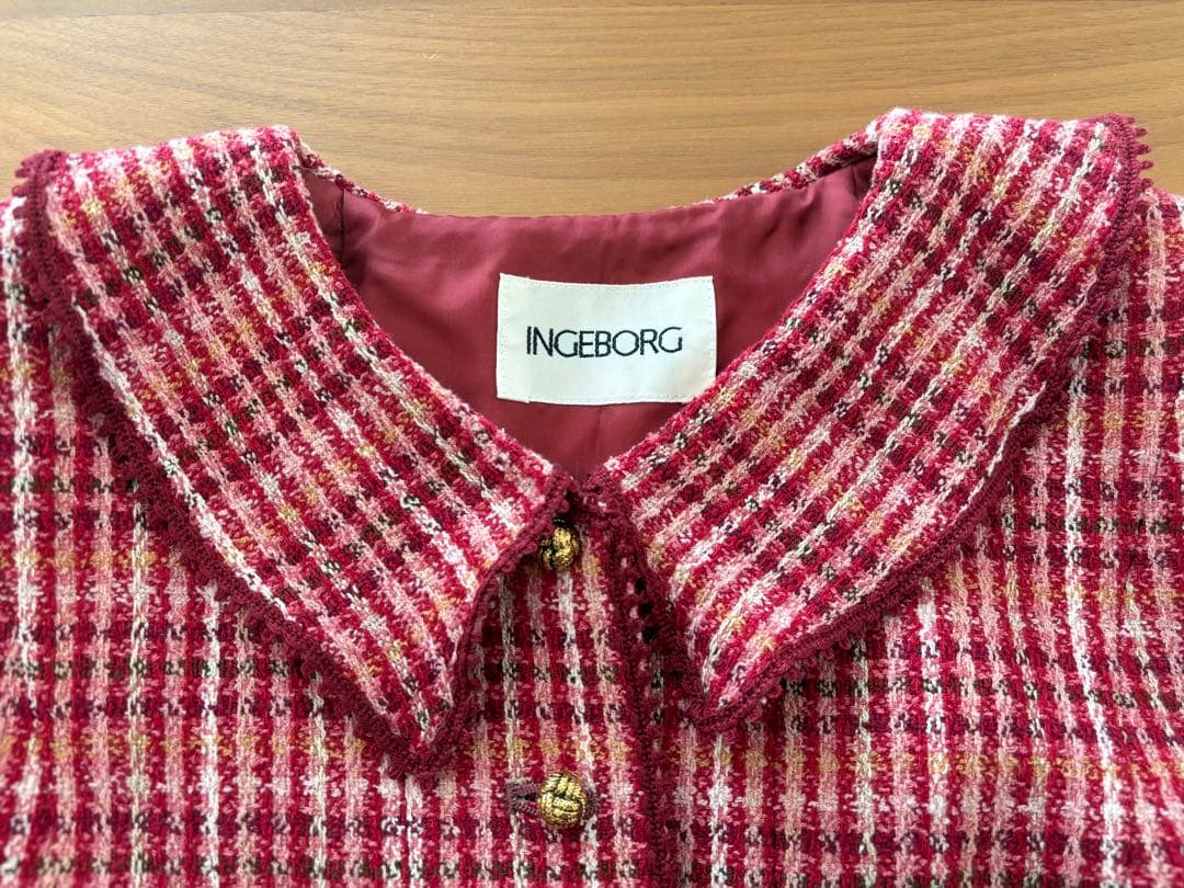 INGEBORG ヴィンテージジャケット ピンクハウス日本製 ツイード 金ボタン