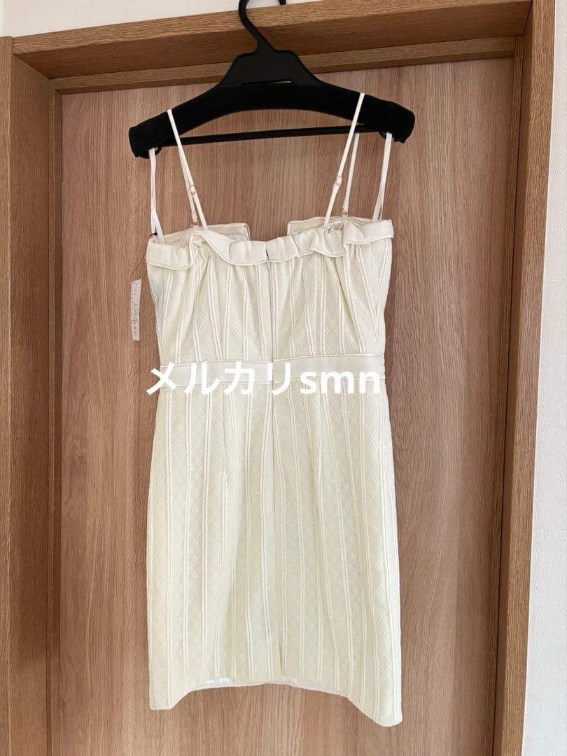 新品　新作　robe de fleurs glossy ドレス　S アイボリー