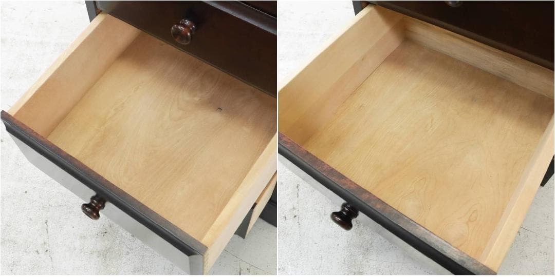 北海道 蝦夷民芸 樺材 サイドチェスト 幅47cm 引き出し8杯 整理タンス