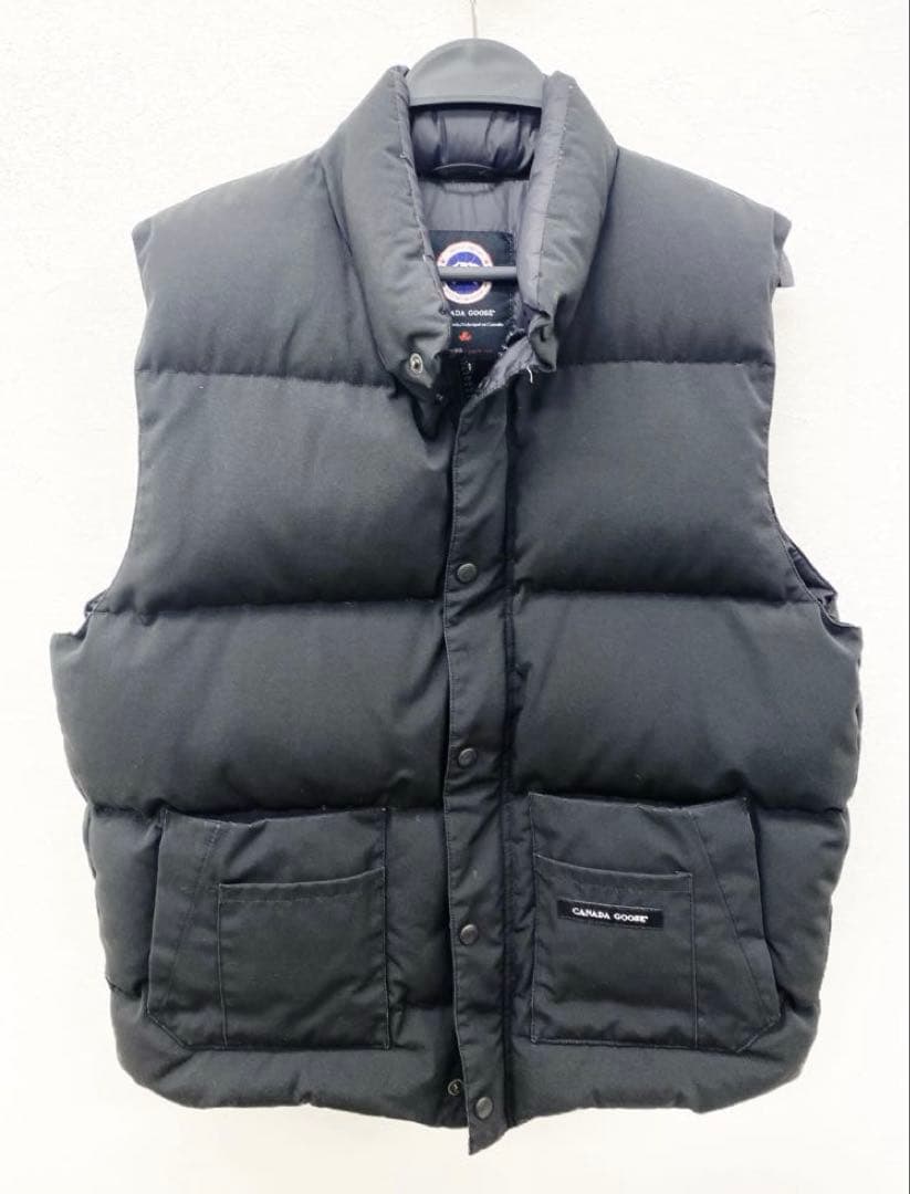   メンズブラック ダウンベスト XL