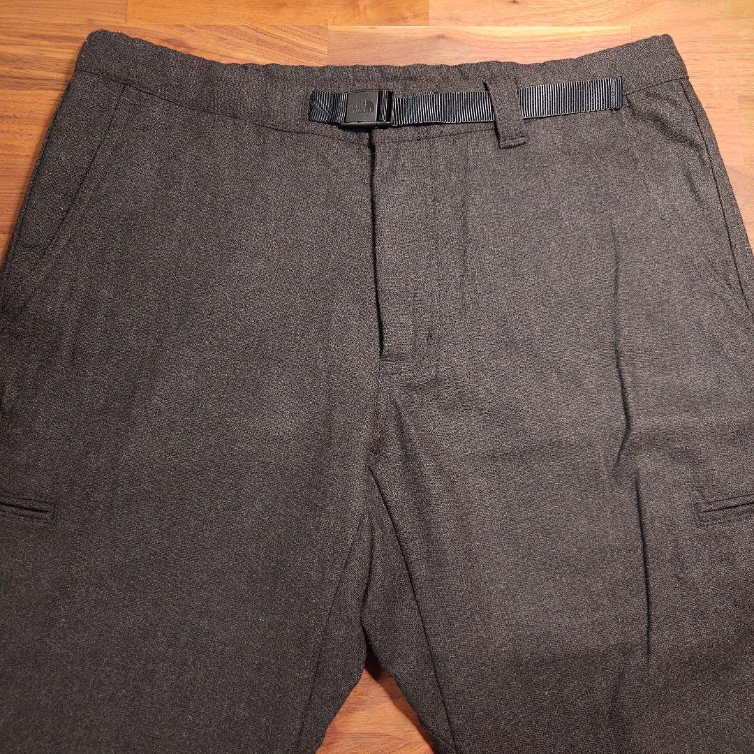 新品 ノースフェイス ドットポケットウールパンツ ダークグレー Lサイズ