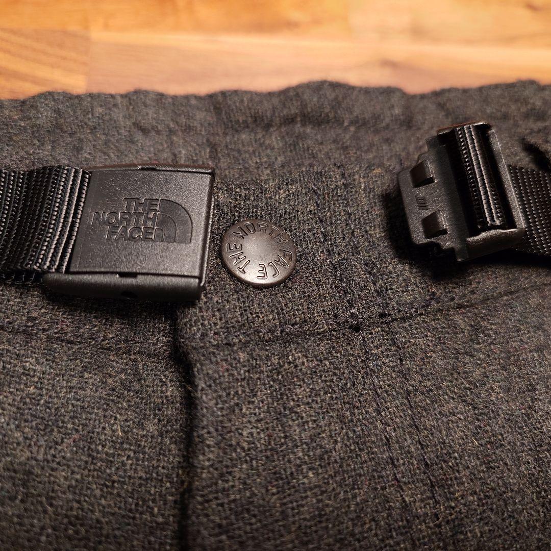 新品 ノースフェイス ドットポケットウールパンツ ダークグレー Lサイズ