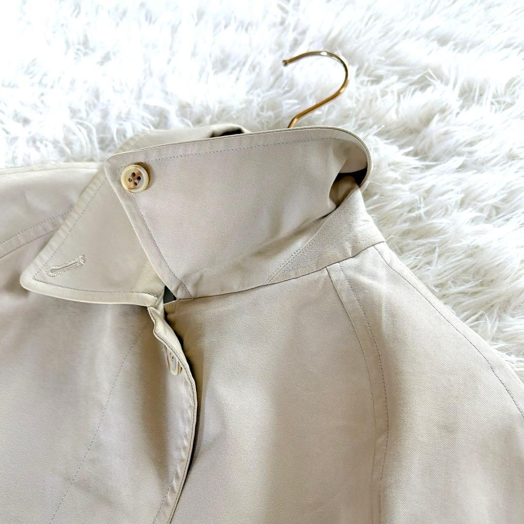 希少✨【バーバリーズ】ステンカラーコート ノバチェック ライトベージュカーキ L