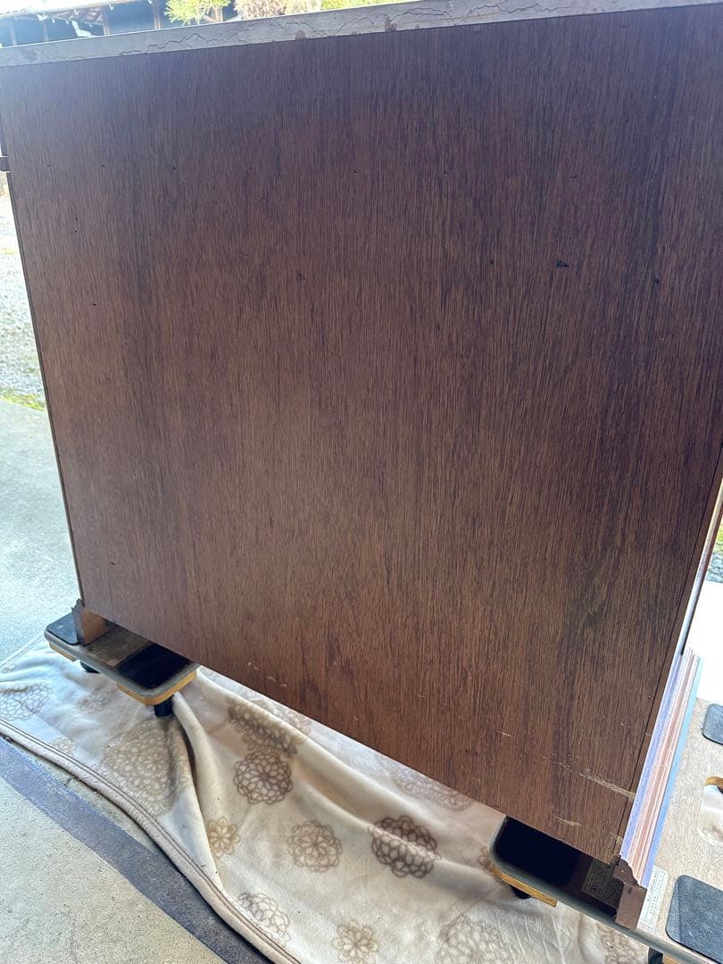 【引取限定】イタリア 最高級 大理石 マホガニー材 大理石天板 チェスト ※※