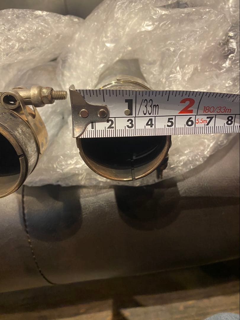 ネ申 ステンレス製クランプ式マフラー 2本セット