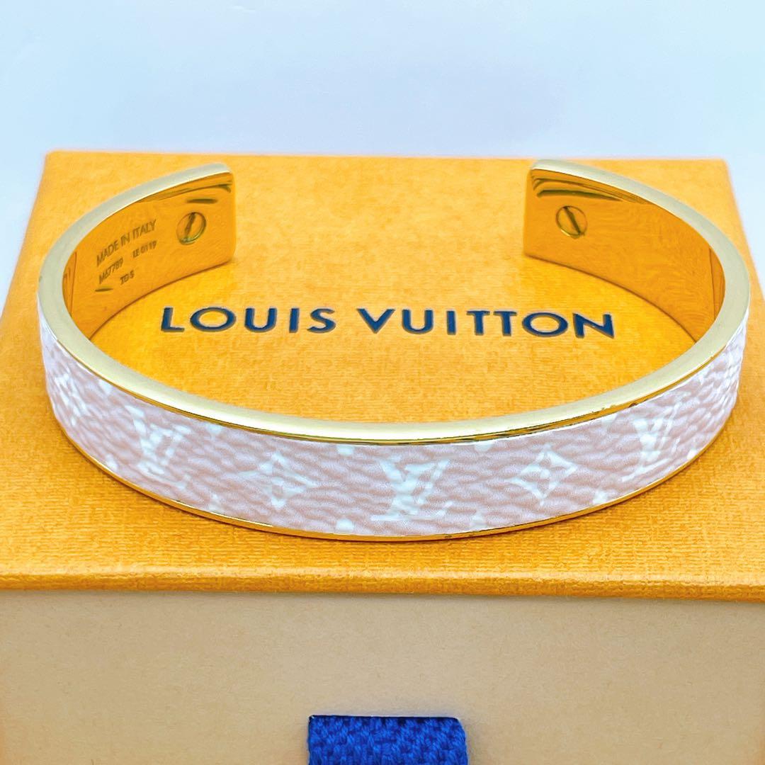 専用LOUIS VUITTON バングル　ジョンク　ワイルド　レザー　ピンク