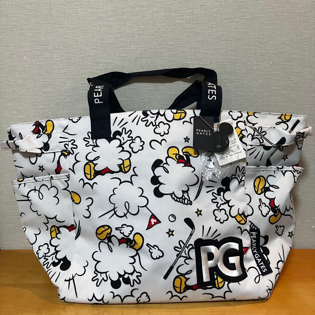 未使用　パーリーゲイツ ミッキー コラボ ロッカーバッグ 総柄 トートバッグ