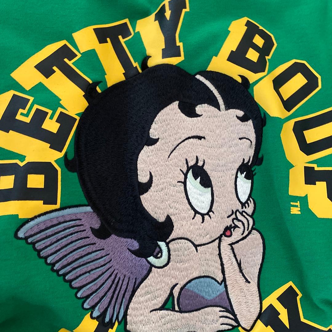 BETTY BOOP エンジェルBETTY ポンディングスタジャン　グリーン