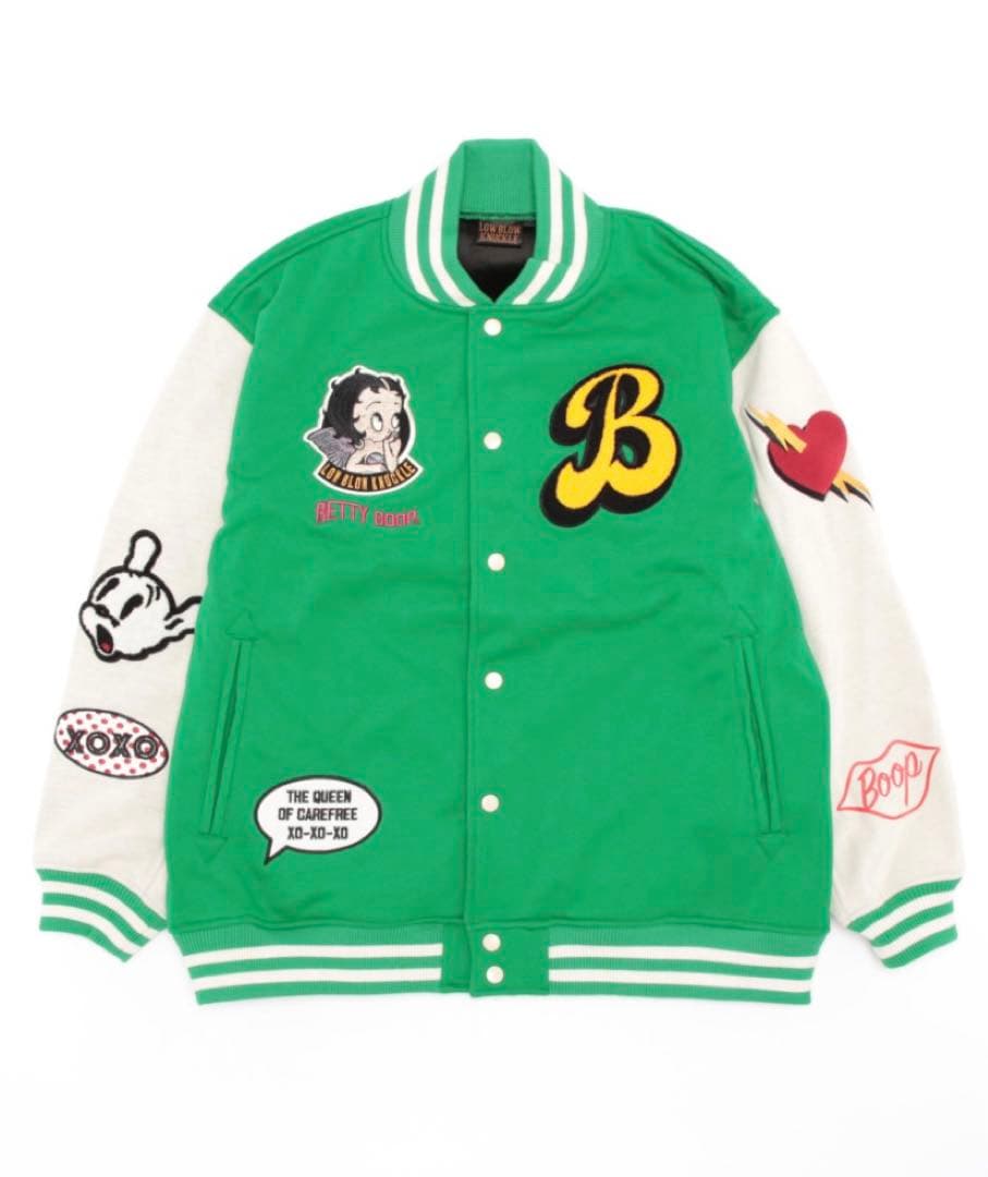 BETTY BOOP エンジェルBETTY ポンディングスタジャン　グリーン