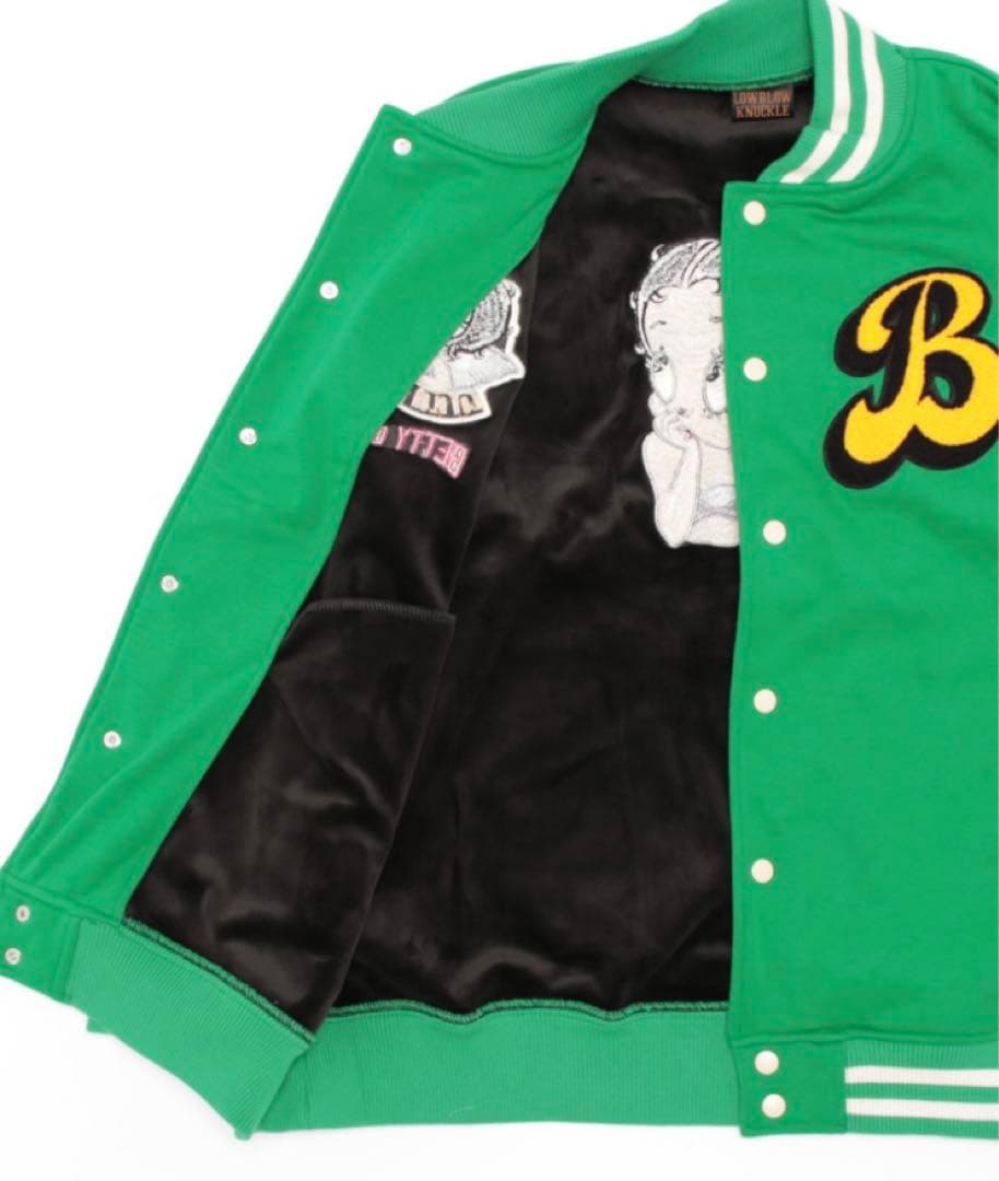 BETTY BOOP エンジェルBETTY ポンディングスタジャン　グリーン