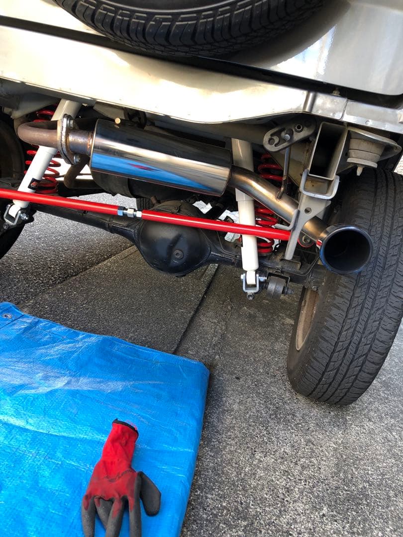 ジムニーjp23ステンレス製ボルトオンマフラー