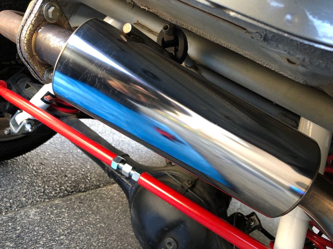 ジムニーjp23ステンレス製ボルトオンマフラー