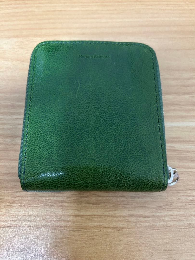 即購入OK　horizontal zip purse green