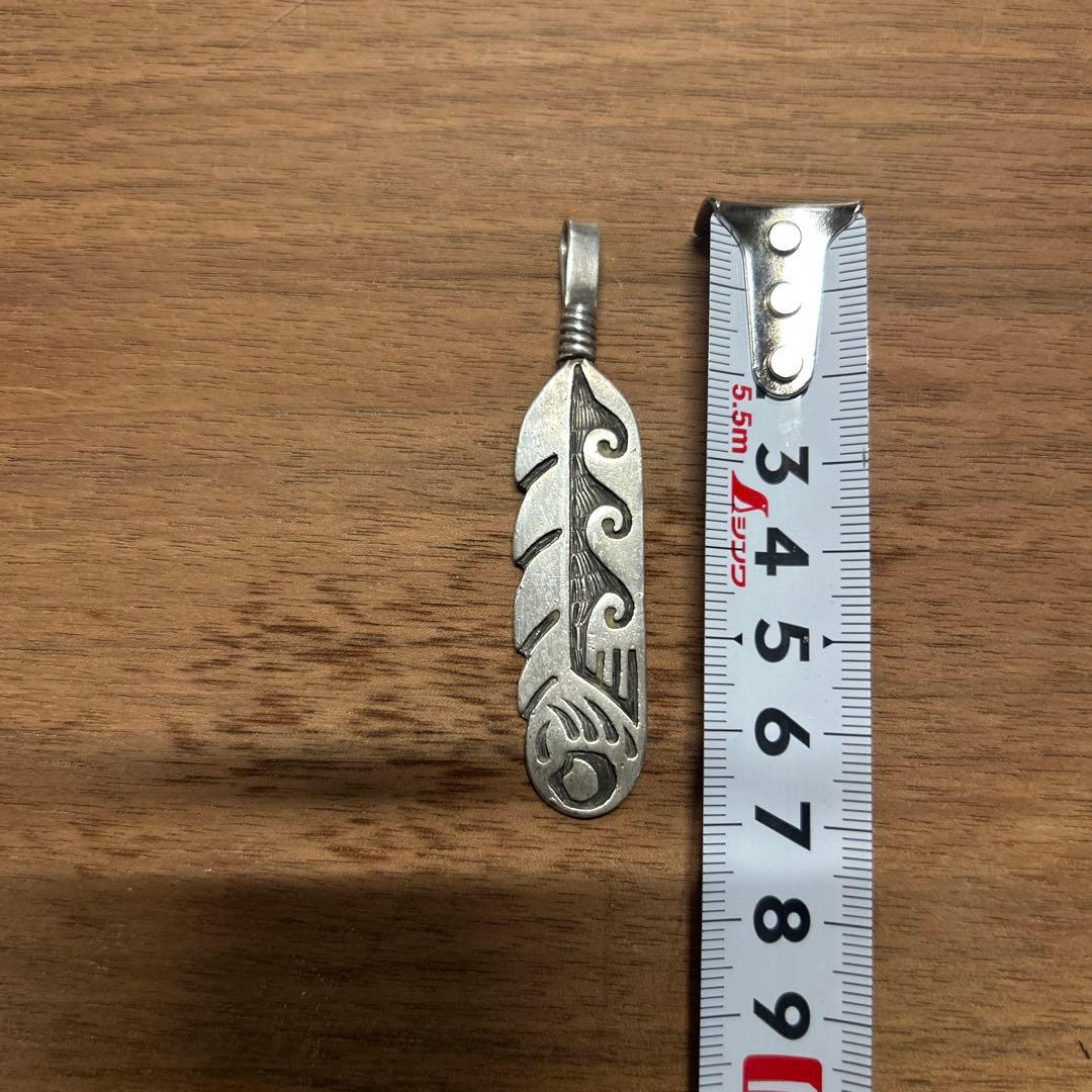 ホピ族　オーバーレイ　フェザー　ペンダントトップ