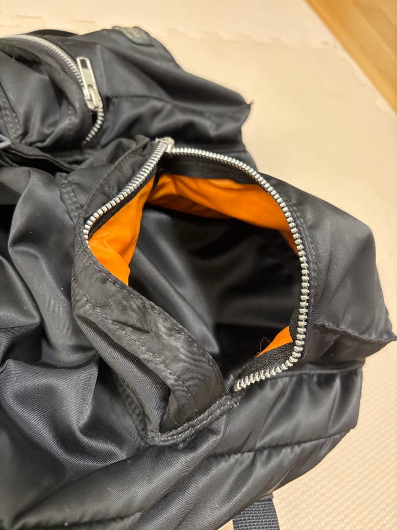 ブラックナイロンリュックサック　ポーター　タンカー　ブラック